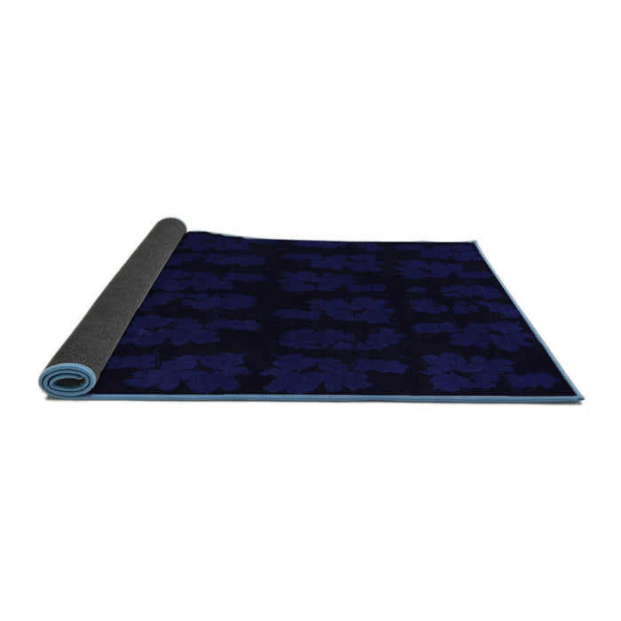 Sideview of Abstract Blue Modern Rug, abs109blu