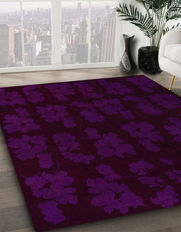 Machine Washable Abstract Chocolate Brown Rug in a Family Room, wshabs109