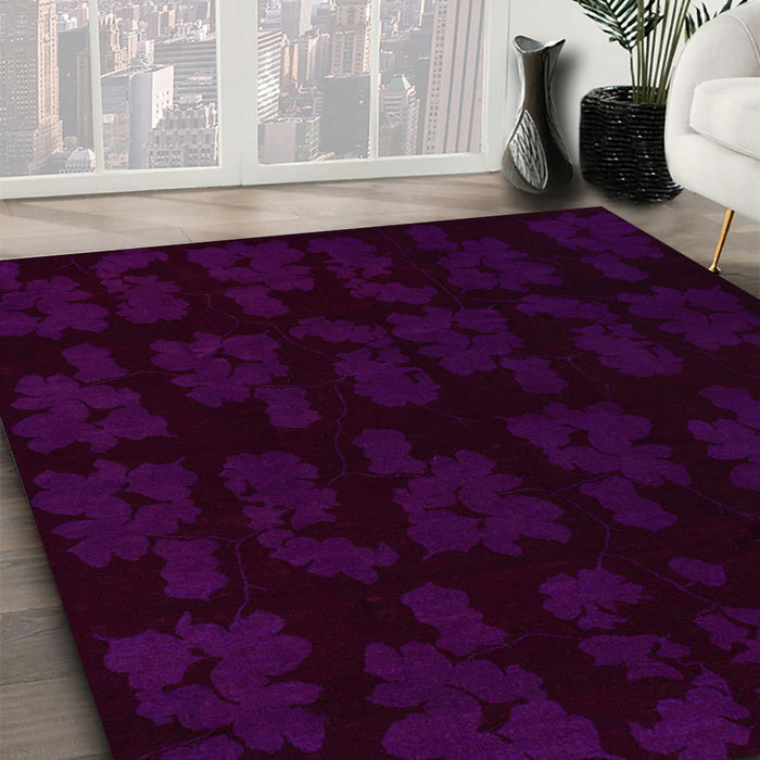 Machine Washable Abstract Chocolate Brown Rug in a Family Room, wshabs109