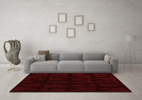 Machine Washable Abstract Red Modern Rug, wshabs109red