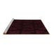 Sideview of Machine Washable Abstract Brown Modern Rug, wshabs109brn