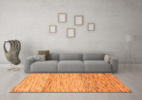 Machine Washable Abstract Orange Modern Rug, wshabs10org