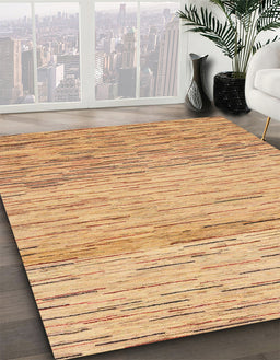 Machine Washable Abstract Orange Rug in a Family Room, wshabs10