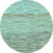 Round Abstract Light Blue Modern Rug, abs10lblu