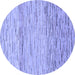 Round Abstract Blue Modern Rug, abs10blu