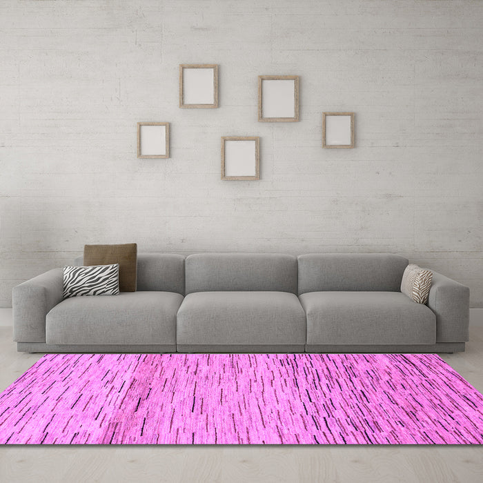 Machine Washable Abstract Purple Modern Area Rugs in a Living Room, wshabs10pur