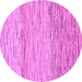 Round Machine Washable Abstract Purple Modern Area Rugs, wshabs10pur