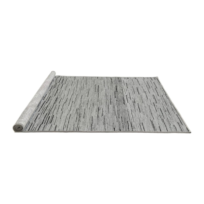 Sideview of Machine Washable Abstract Gray Modern Rug, wshabs10gry