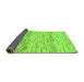 Sideview of Abstract Green Modern Rug, abs10grn