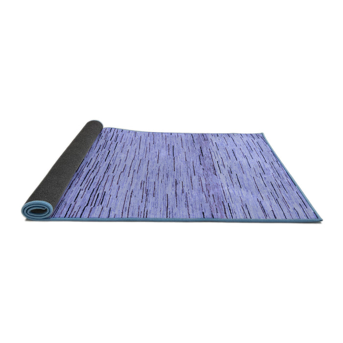 Sideview of Abstract Blue Modern Rug, abs10blu