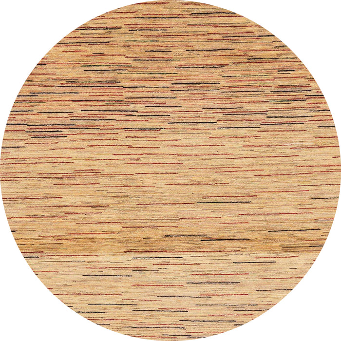 Round Machine Washable Abstract Orange Rug, wshabs10