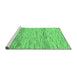 Sideview of Machine Washable Abstract Emerald Green Modern Area Rugs, wshabs10emgrn