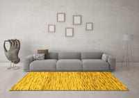 Machine Washable Abstract Yellow Modern Rug, wshabs10yw