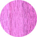 Round Abstract Purple Modern Rug, abs10pur