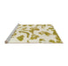 Sideview of Machine Washable Abstract Dark Blonde G Rug, wshabs1100