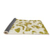 Sideview of Abstract Dark Blonde Gold Modern Rug, abs1100