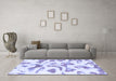 Machine Washable Abstract Blue Modern Rug in a Living Room, wshabs1100blu
