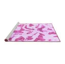 Sideview of Machine Washable Abstract Purple Modern Area Rugs, wshabs1100pur