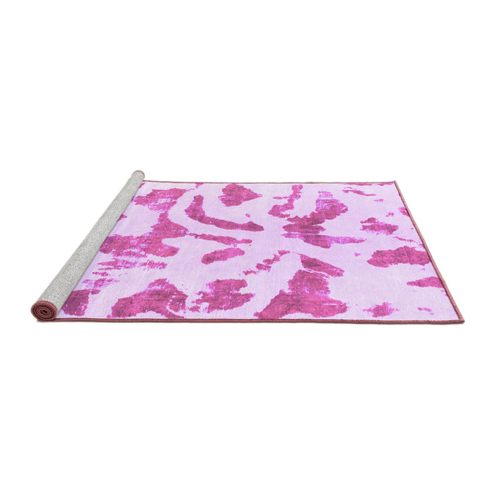 Sideview of Machine Washable Abstract Purple Modern Area Rugs, wshabs1100pur
