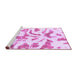 Sideview of Machine Washable Abstract Purple Modern Area Rugs, wshabs1100pur