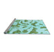 Sideview of Machine Washable Abstract Light Blue Modern Rug, wshabs1100lblu