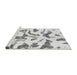 Sideview of Machine Washable Abstract Gray Modern Rug, wshabs1100gry