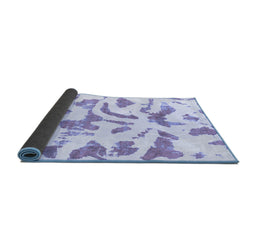 Sideview of Abstract Blue Modern Rug, abs1100blu