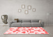 Modern Red Washable Rugs