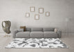 Machine Washable Abstract Gray Modern Rug in a Living Room,, wshabs1100gry