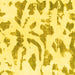 Square Abstract Yellow Modern Rug, abs1100yw