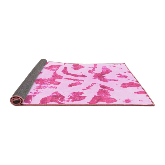 Sideview of Abstract Pink Modern Rug, abs1100pnk