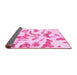 Sideview of Abstract Pink Modern Rug, abs1100pnk