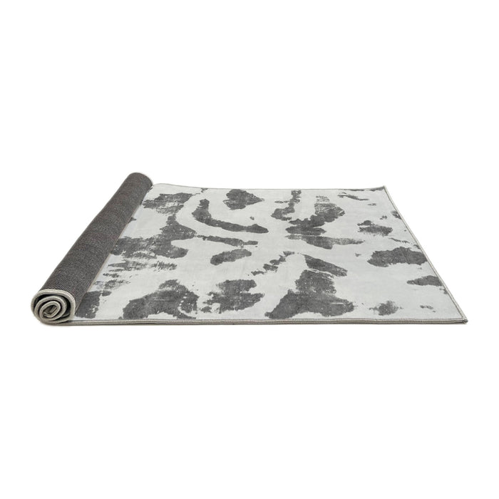 Sideview of Abstract Gray Modern Rug, abs1100gry