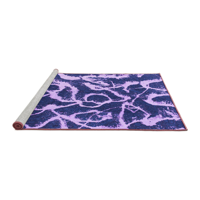 Sideview of Machine Washable Abstract Purple Modern Area Rugs, wshabs1101pur