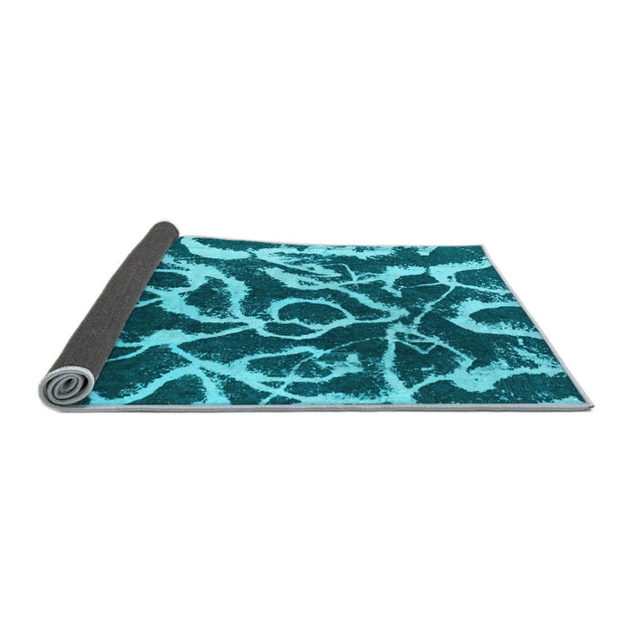 Sideview of Abstract Light Blue Modern Rug, abs1101lblu