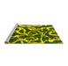 Sideview of Machine Washable Abstract Yellow Modern Rug, wshabs1101yw