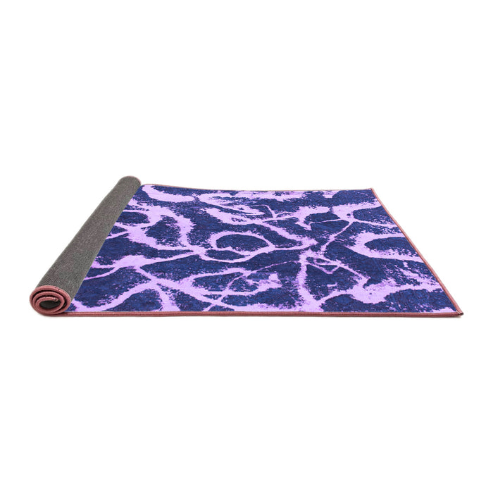 Sideview of Abstract Purple Modern Rug, abs1101pur