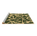 Sideview of Machine Washable Abstract Brown Modern Rug, wshabs1101brn