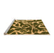 Sideview of Machine Washable Abstract Orange Modern Area Rugs, wshabs1101org