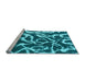 Sideview of Machine Washable Abstract Light Blue Modern Rug, wshabs1101lblu