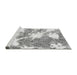 Sideview of Machine Washable Abstract Gray Modern Rug, wshabs1102gry