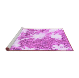 Sideview of Machine Washable Abstract Purple Modern Area Rugs, wshabs1102pur