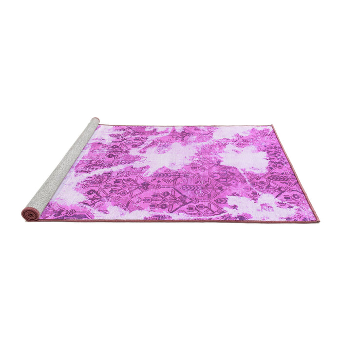 Sideview of Machine Washable Abstract Purple Modern Area Rugs, wshabs1102pur