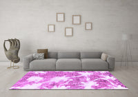 Machine Washable Abstract Purple Modern Rug, wshabs1102pur