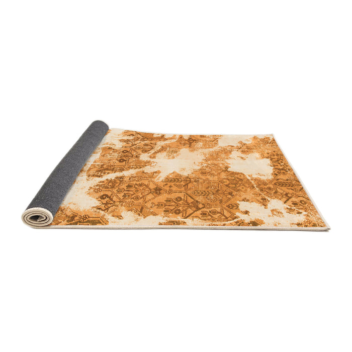Sideview of Abstract Orange Modern Rug, abs1102org
