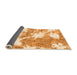 Sideview of Abstract Orange Modern Rug, abs1102org