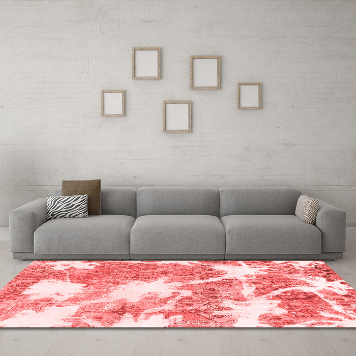 Modern Red Washable Rugs