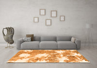 Machine Washable Abstract Orange Modern Rug, wshabs1102org