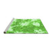 Sideview of Machine Washable Abstract Green Modern Area Rugs, wshabs1102grn