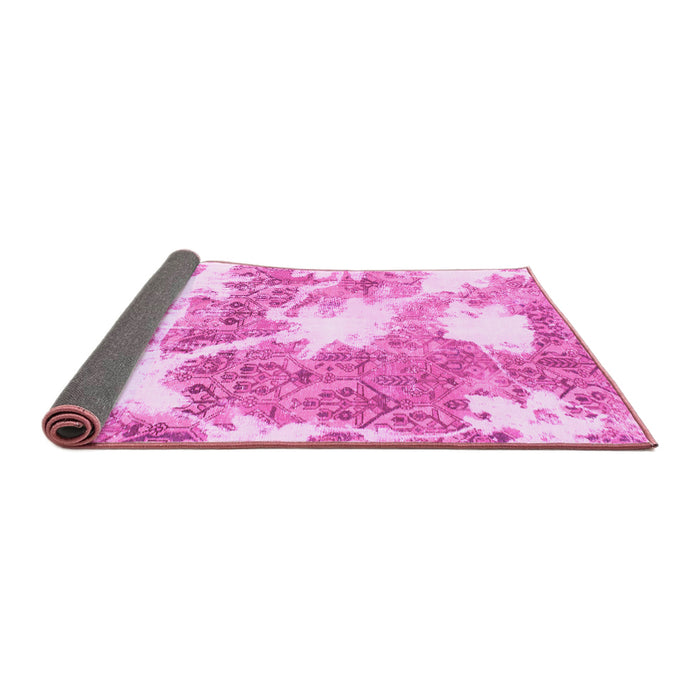 Sideview of Abstract Pink Modern Rug, abs1102pnk
